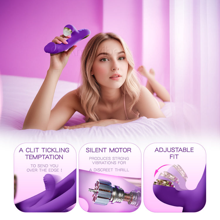 G Pro Ultra - Vibrador innovador con función de aleteo para el punto G con fundas de silicona reemplazables para golpeteo, cosquilleo y lamido