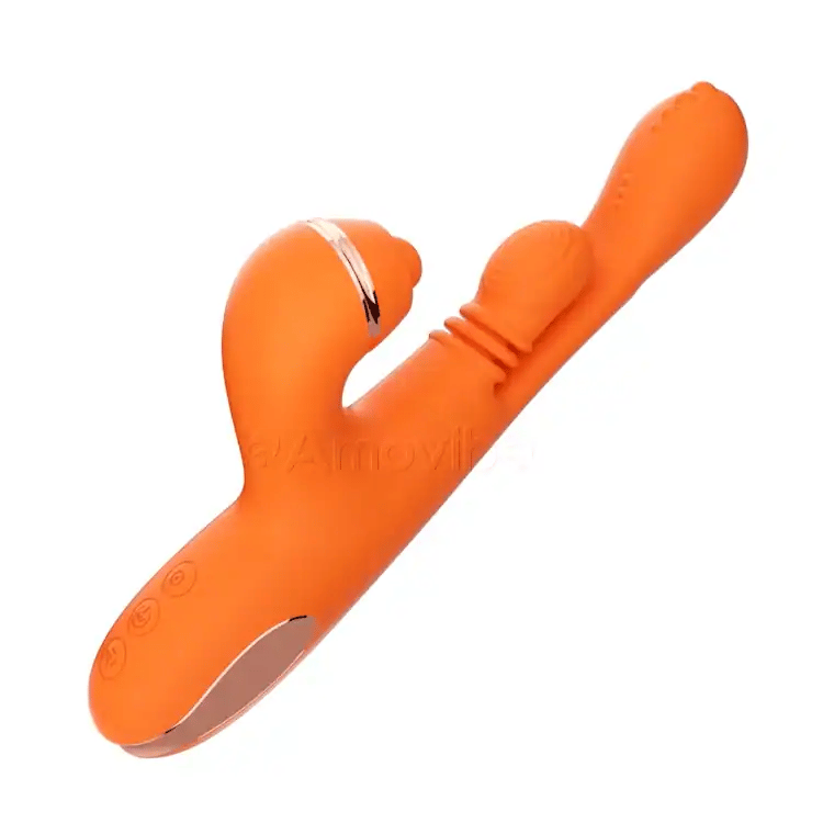 Vibrador para Punto G con Masaje de Movimiento Circular, Vibración y 3 Fundas para Golpecitos en el Clítoris, Cosquilleo y Lamer