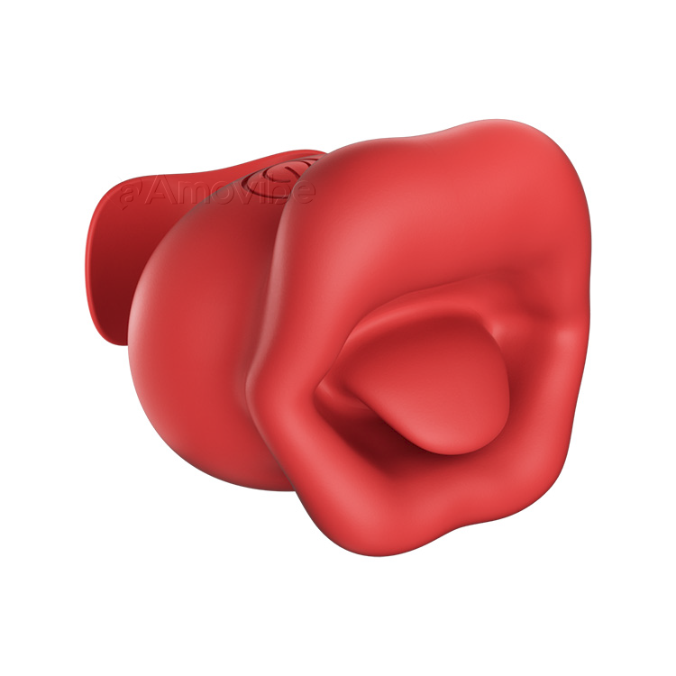 Vibrador de agarre para dedo con 10 modos de beso y vibración