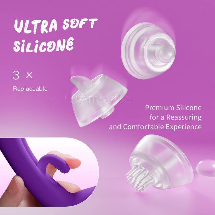 G Pro Ultra - Vibrador innovador con función de aleteo para el punto G con fundas de silicona reemplazables para golpeteo, cosquilleo y lamido