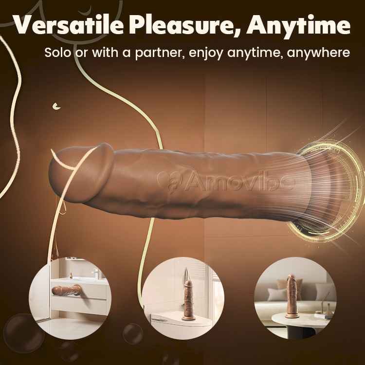 Consolador de silicona realista de 7 pulgadas con fuerte succión para el punto G y placer anal