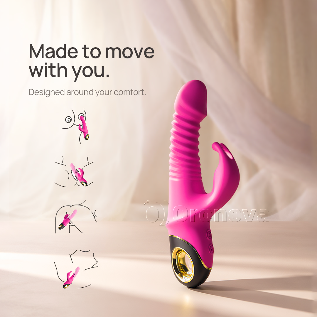 3-in-1 Rabbit Vibrator Thrusting + 9 Vibration Modes