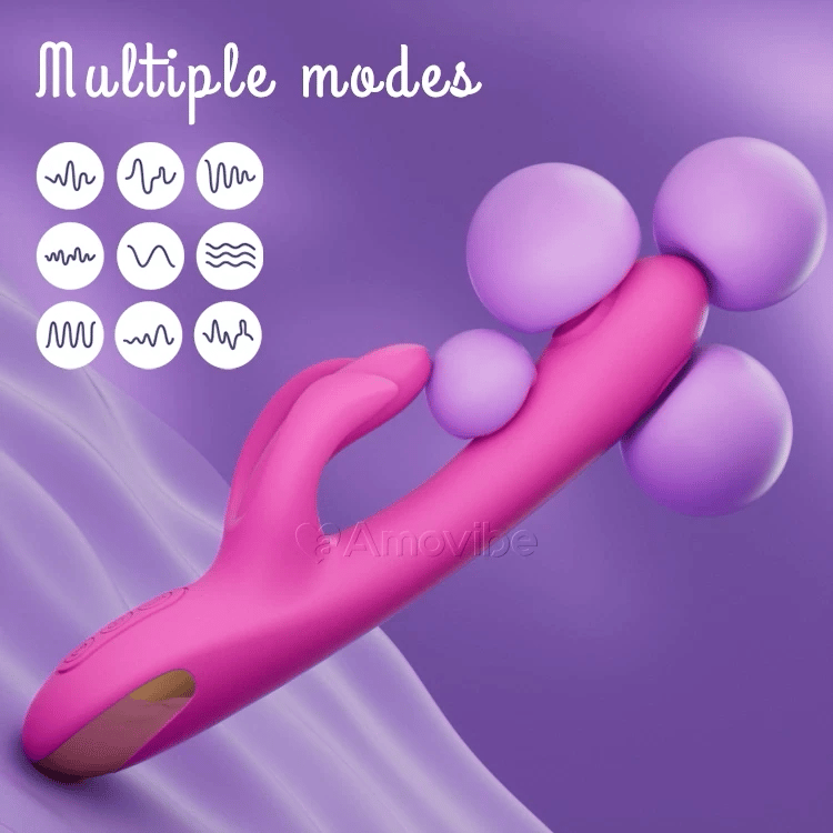 Trio Bliss - Vibrador de golpeteo para punto G con masajeador de clítoris y vibración