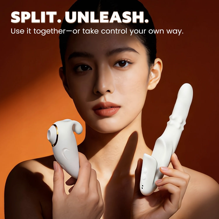 App-Controlled Split 2-in-1 Suction & Thrusting Vibrator