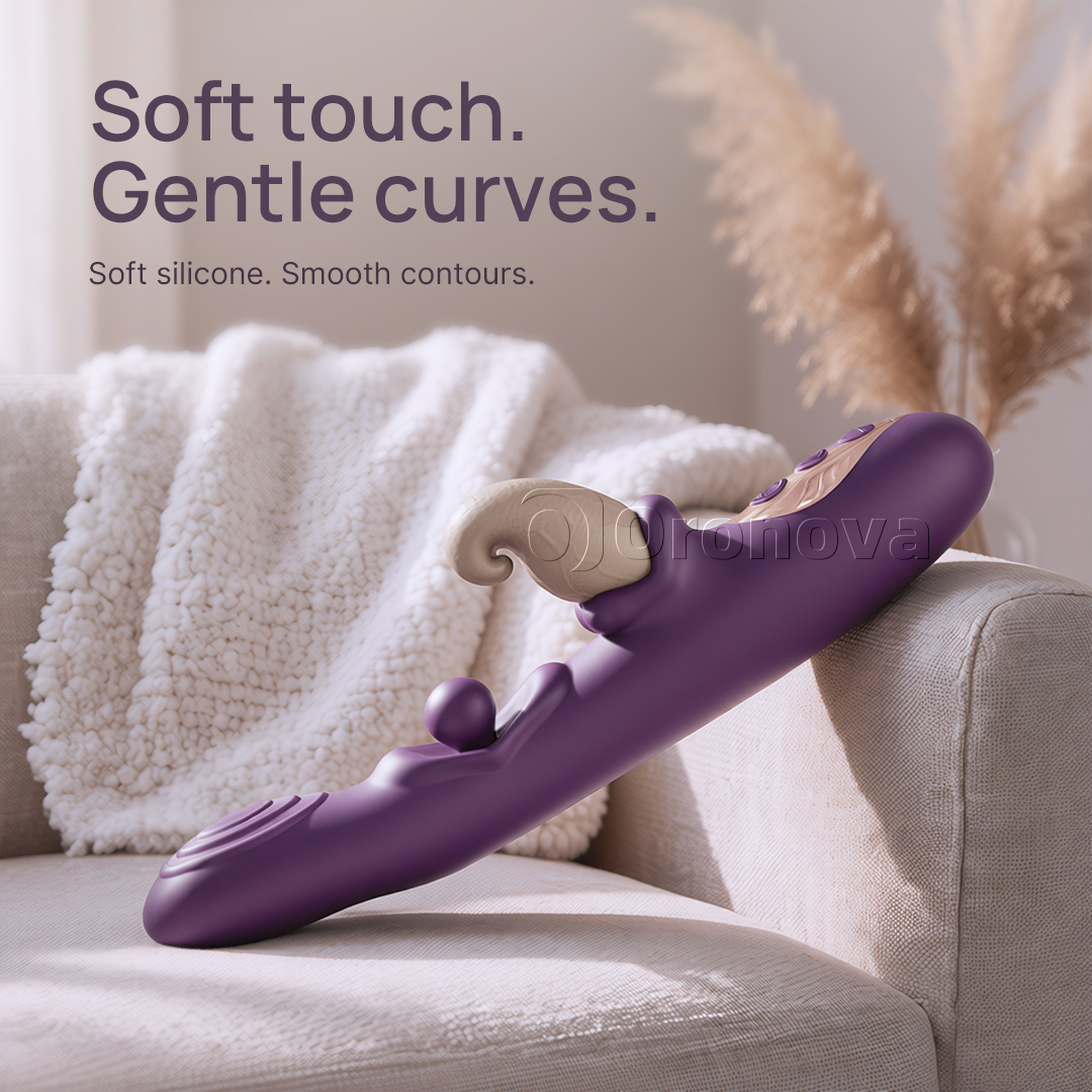 3-in-1 Flexible Vibrator with Rotating Ball