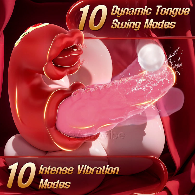 Vibrador de pulpo 2 en 1 con lengua estimulante – 10 modos de vibración