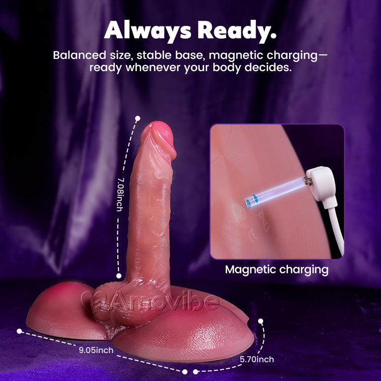 7-Inch Lifelike Heated Vibrator Dildo – Remote Control
