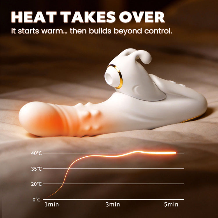 App-Controlled Split 2-in-1 Suction & Thrusting Vibrator