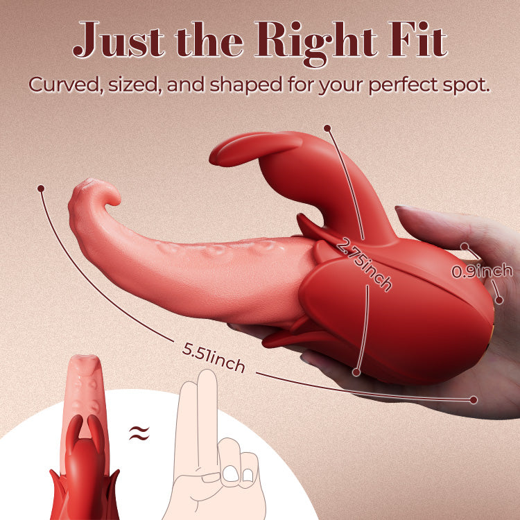 Vibrador de lengua | Estimulación dual, 10 niveles de intensidad y placer silencioso