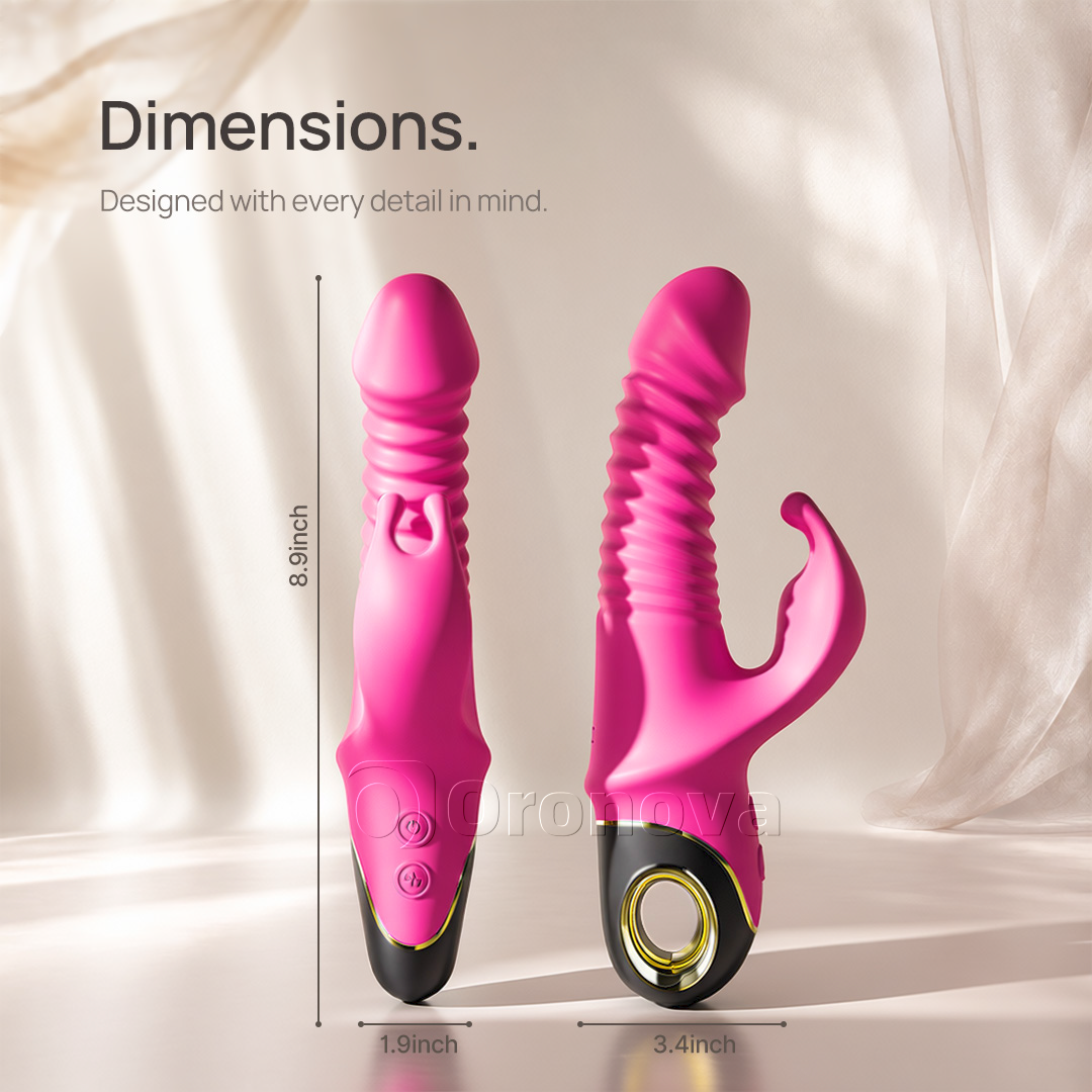 3-in-1 Rabbit Vibrator Thrusting + 9 Vibration Modes