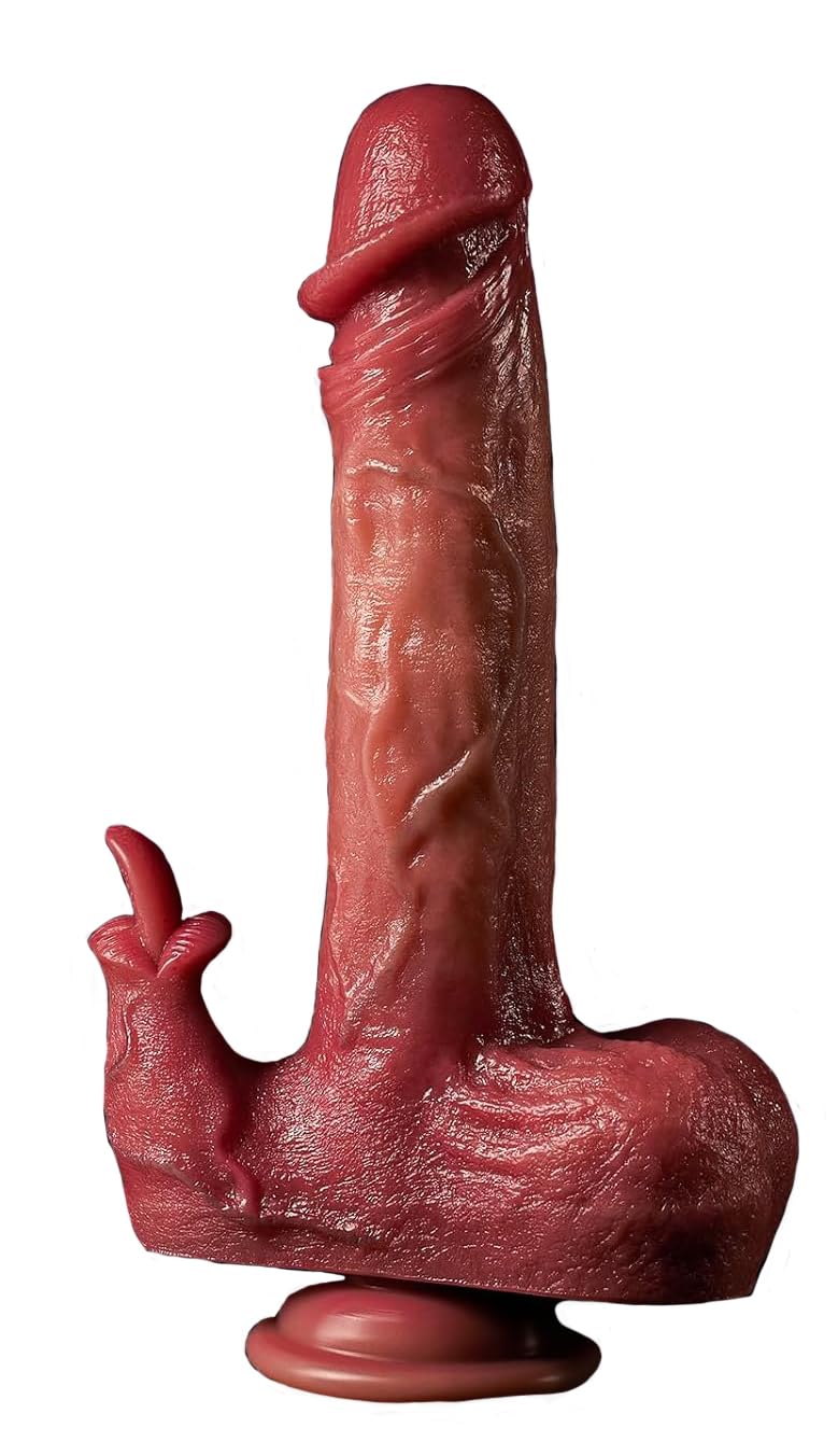 Lifelike Dual-Vibe Mouth Dildo - USB Rechargeable & Quiet Operation