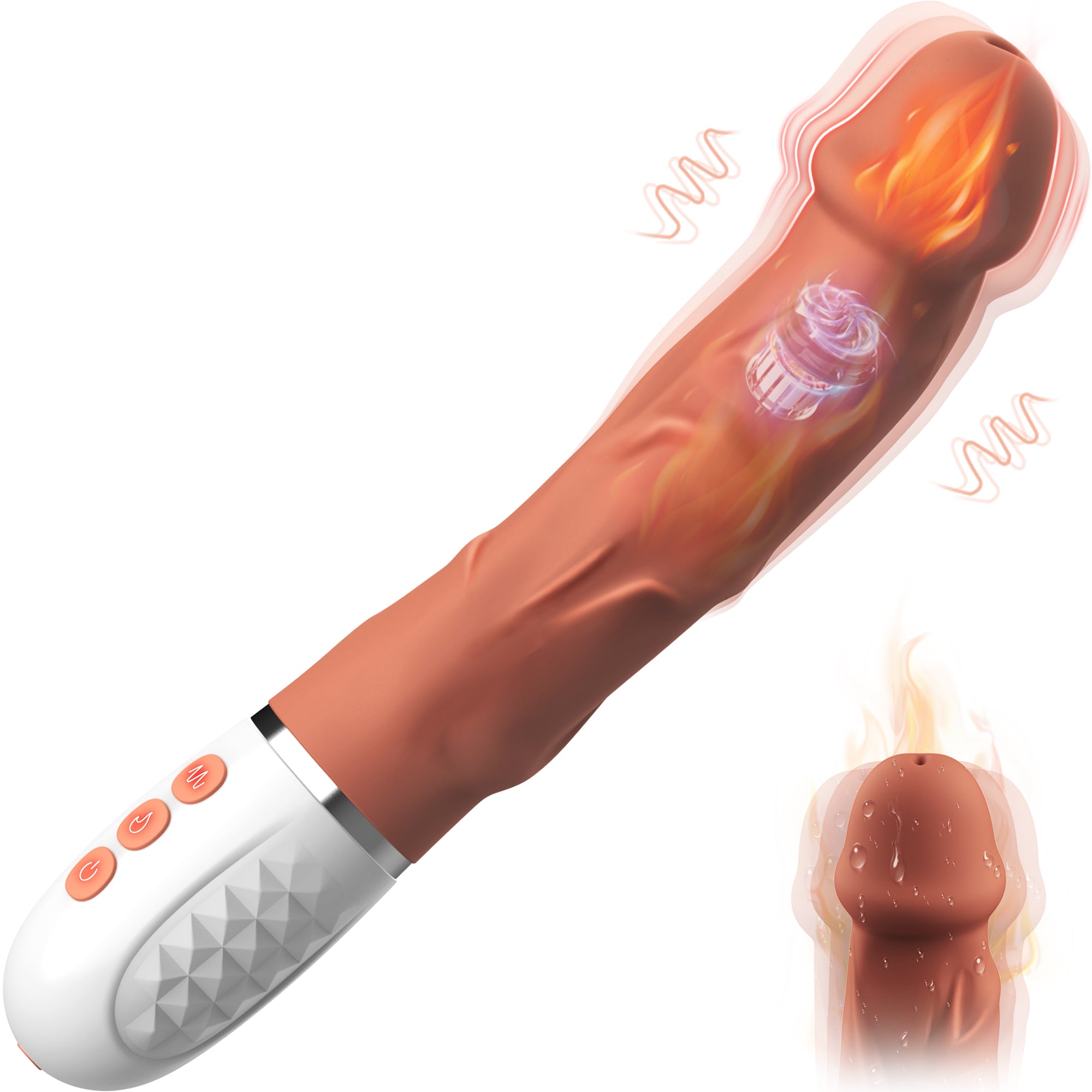 Consolador Vibrador Con Función De Calefacción