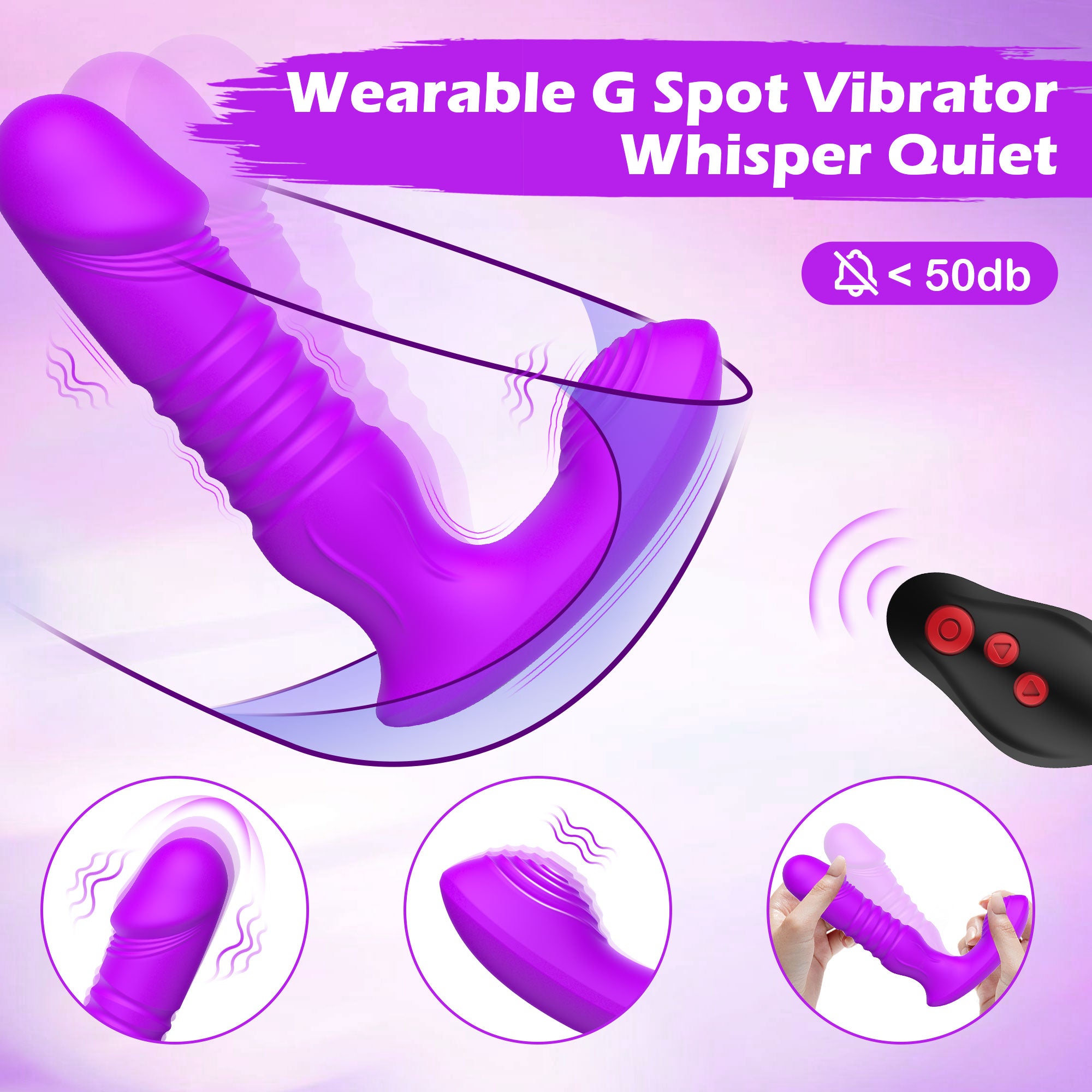 Vibrador de Punto G con Funciones de Empuje y Vibración