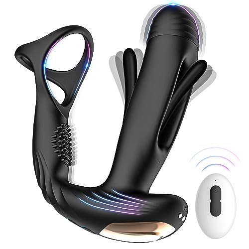Masajeador de próstata con 10 configuraciones de aleteo y vibración