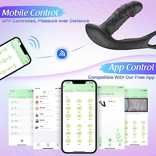Masajeador de próstata con 9 configuraciones de vibración y movimientos de vaivén