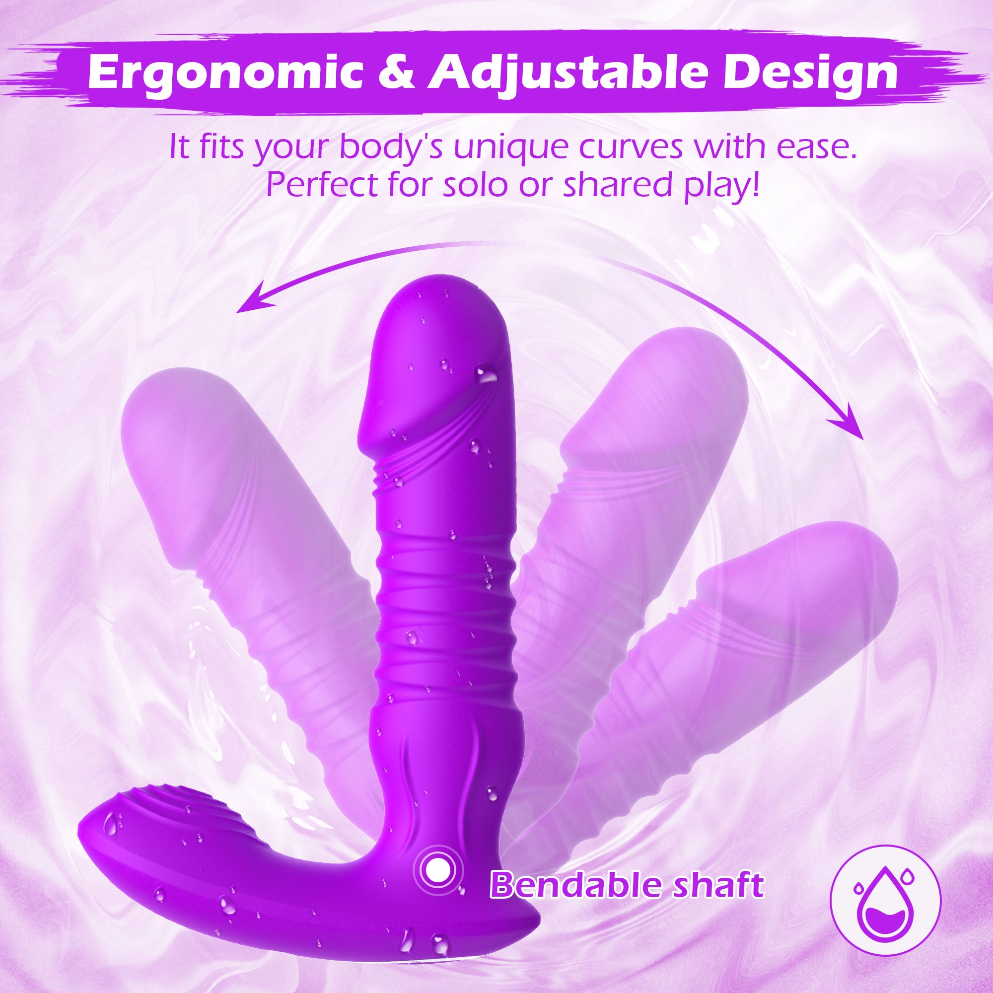 Vibrador de Punto G con Funciones de Empuje y Vibración