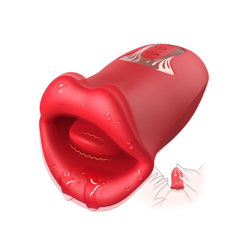 Vibrador de besos con lengua vibrante