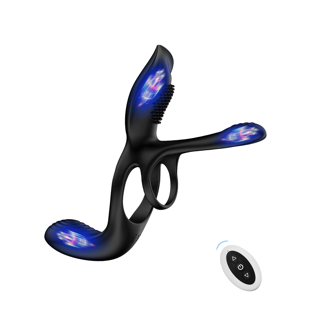 Anillo vibrador para el pene con 3 motores